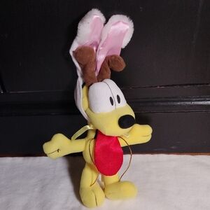 Garfield Odie With Bunny Ears PlushStuffed Animal That Can Hold Small Box